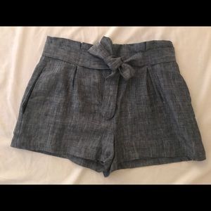 Chambray Paper Bag Shorts